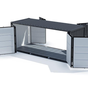 CONTENEDOR DE ALMACENAMIENTO DE DOBLE PUERTA CON LADO ABIERTO 20